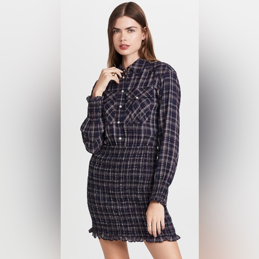 NWT Veronica Beard Melnar Smocked Dress Sz 8